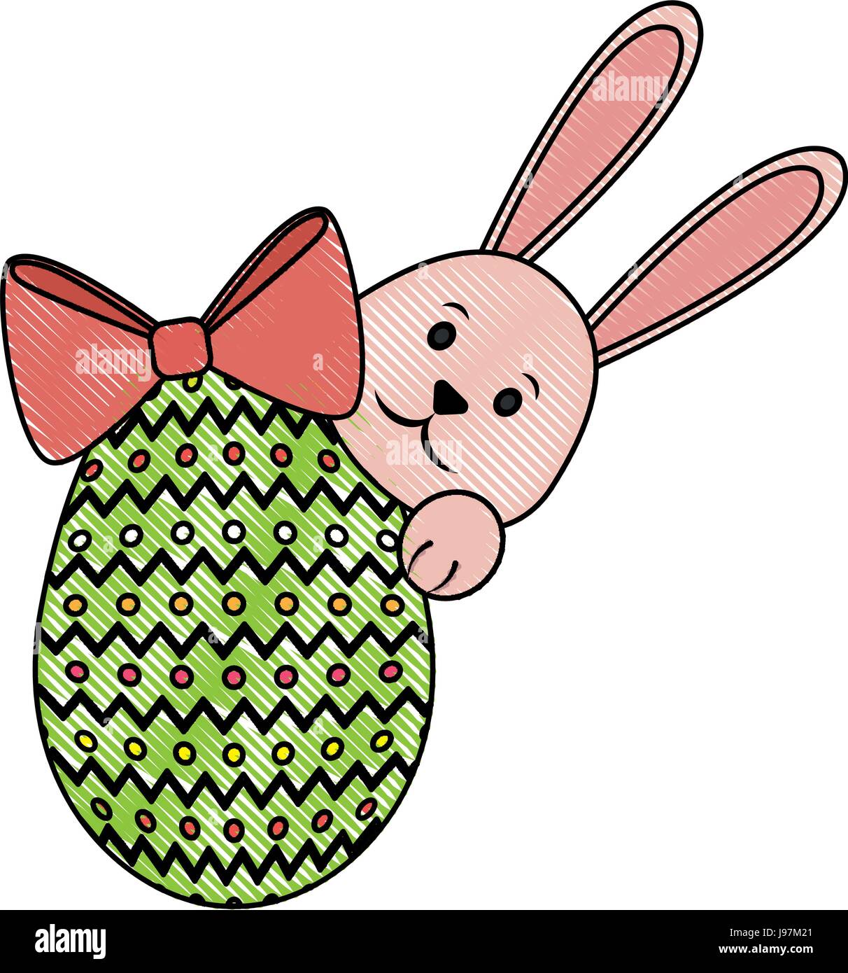 Cute easter bunny cartoon Stock Vector Image & Art - Alamy