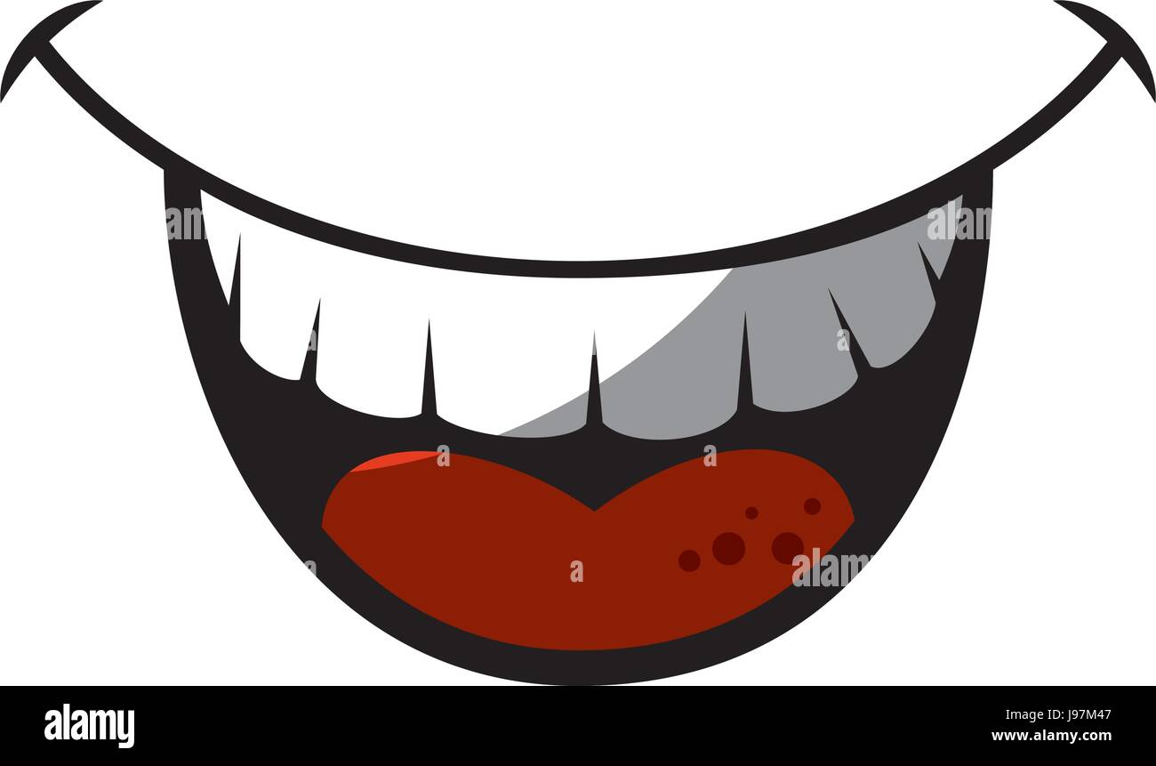 Mouth Laughing Cartoon Icon Vector Stock Photos & Mouth Laughing