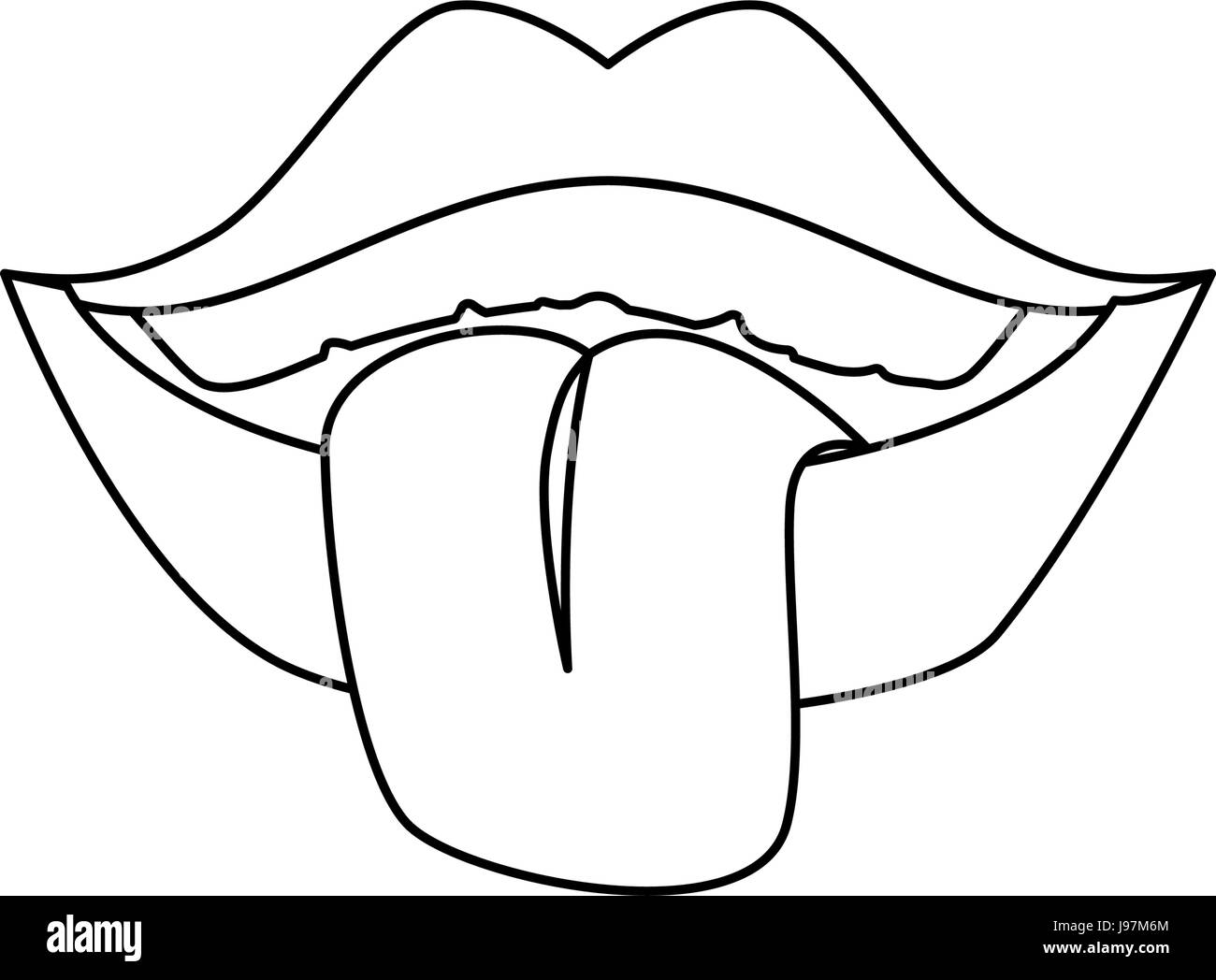 Tongue out cartoon Black and White Stock Photos & Images Alamy