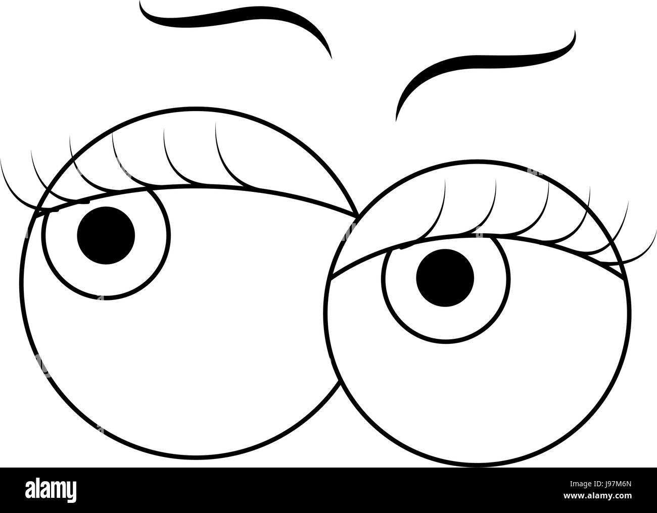 Crazy cartoon eyes Stock Vector