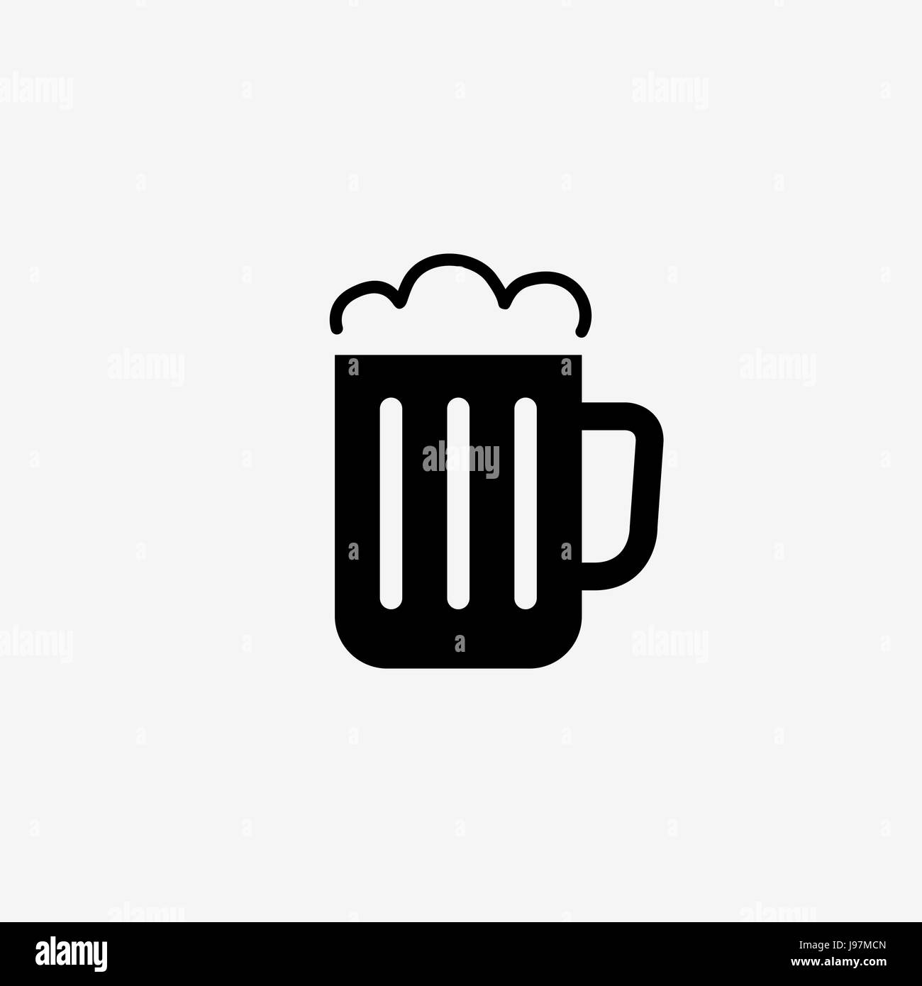 Mug Of Beer Simple Flat Vector Illustration Icon Stock Vector Image Art Alamy