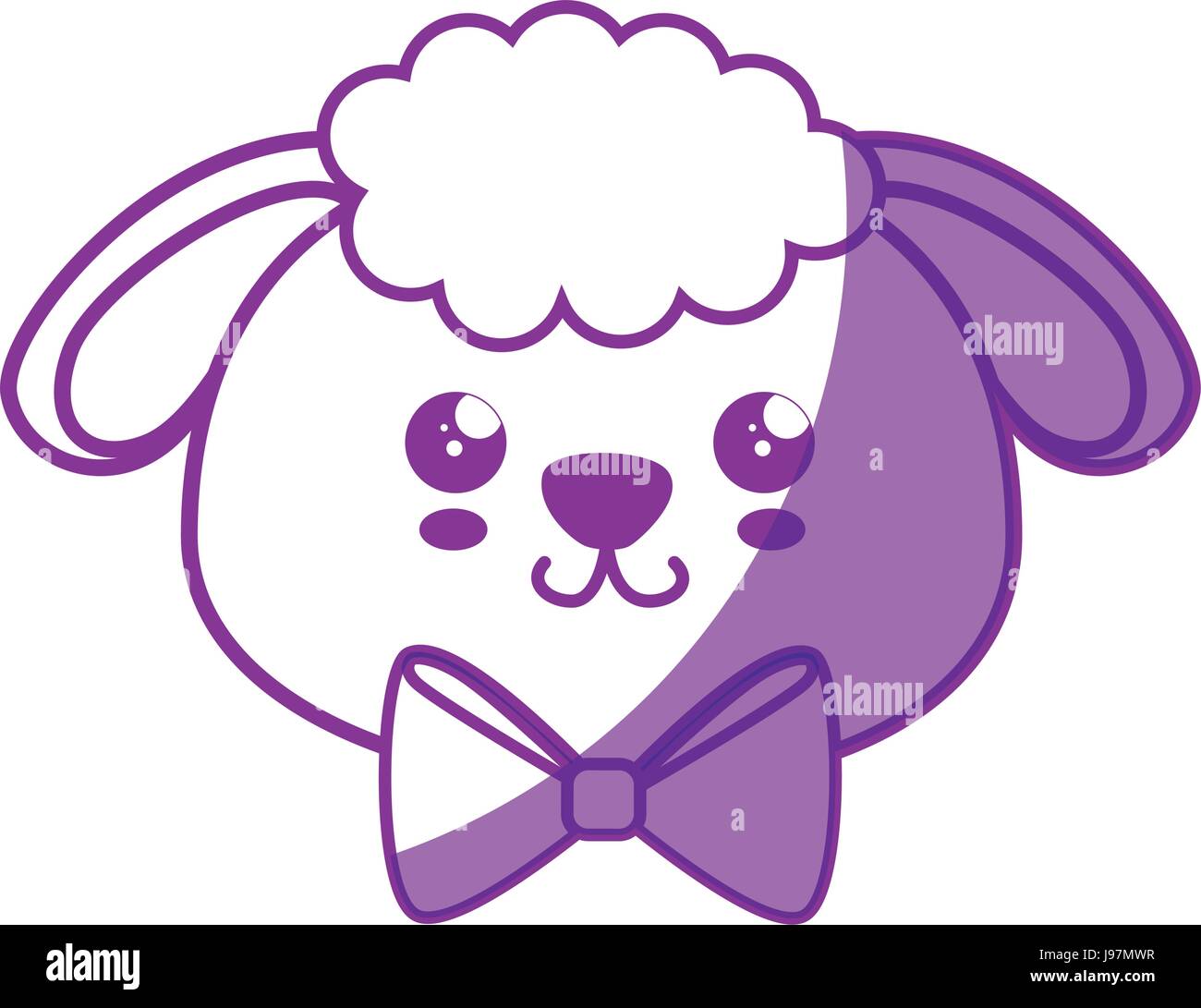 Sheep kawaii cartoon Stock Vector Image & Art - Alamy