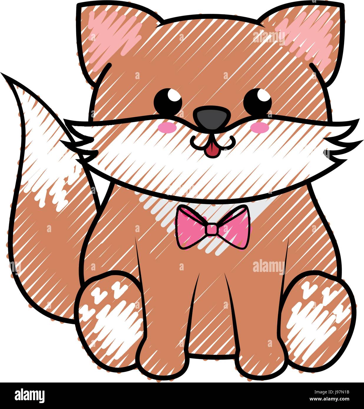 Fox Kawaii Cartoon Stock Vector Image Art Alamy Fox Kawaii Cartoon Stock Vector Image Art Alamy