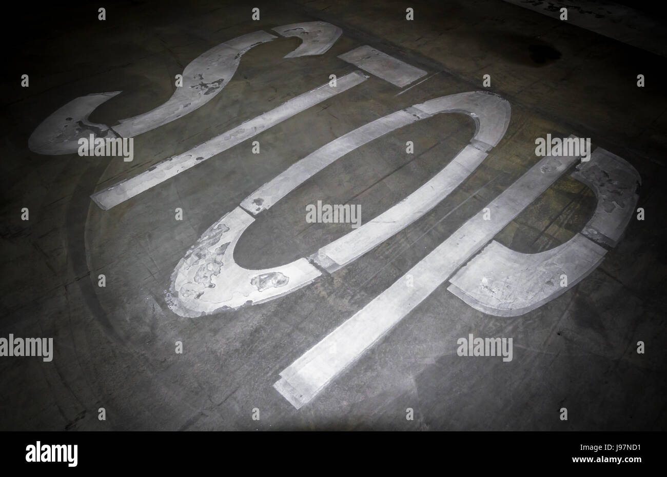 stop sign on the ground Stock Photo Alamy