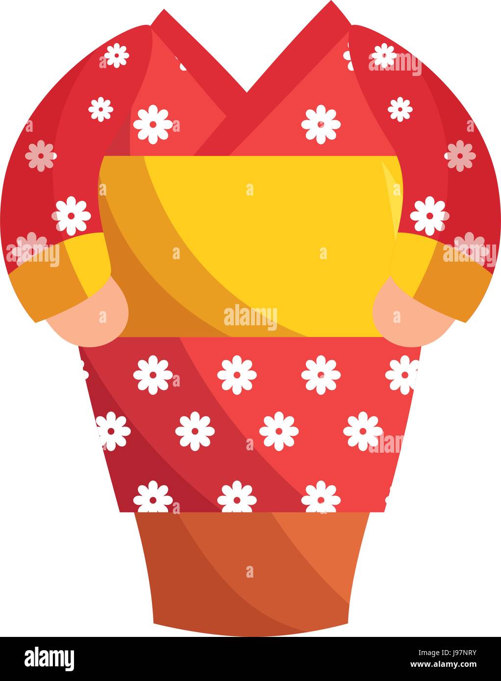 Japanese kimono dress cartoon Stock Vector Image & Art Alamy