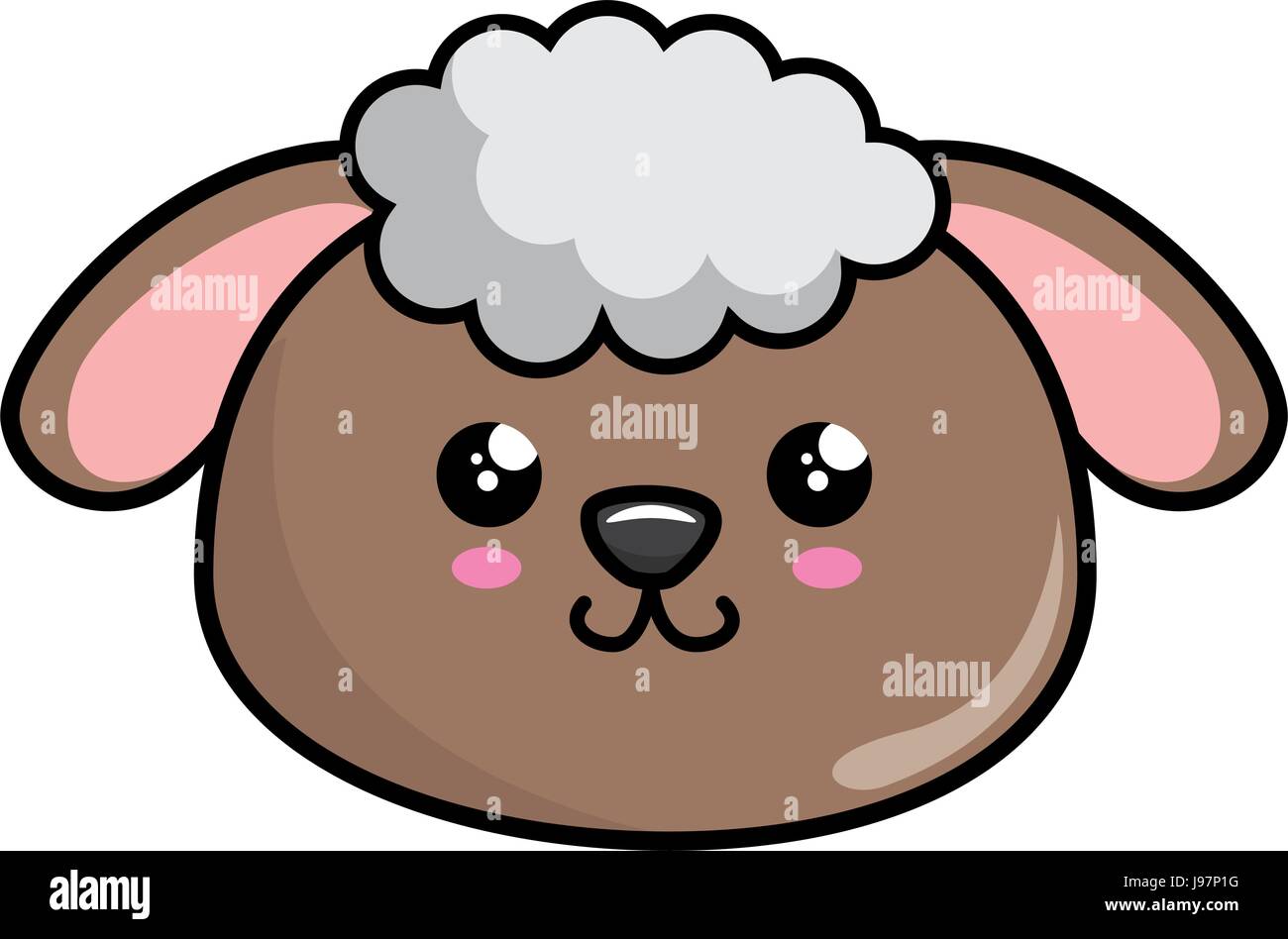 kawaii sheep icon Stock Vector Image & Art - Alamy