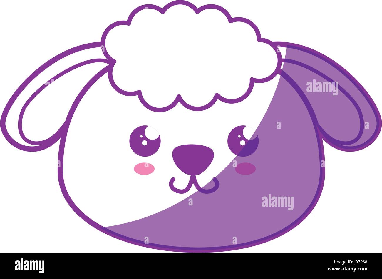 kawaii sheep icon Stock Vector Image & Art - Alamy