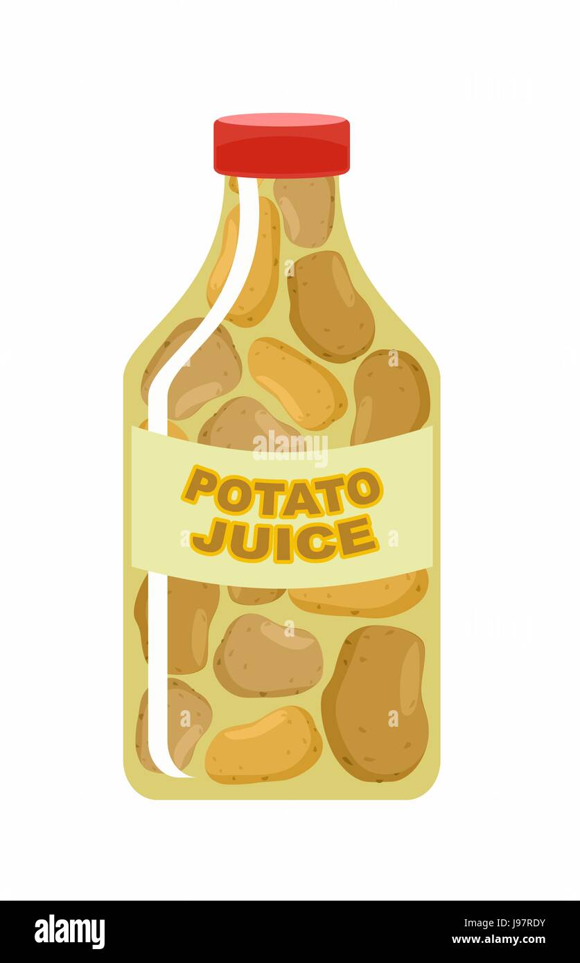 Potato juice. Juice from fresh vegetables. Potatoes in a transparent