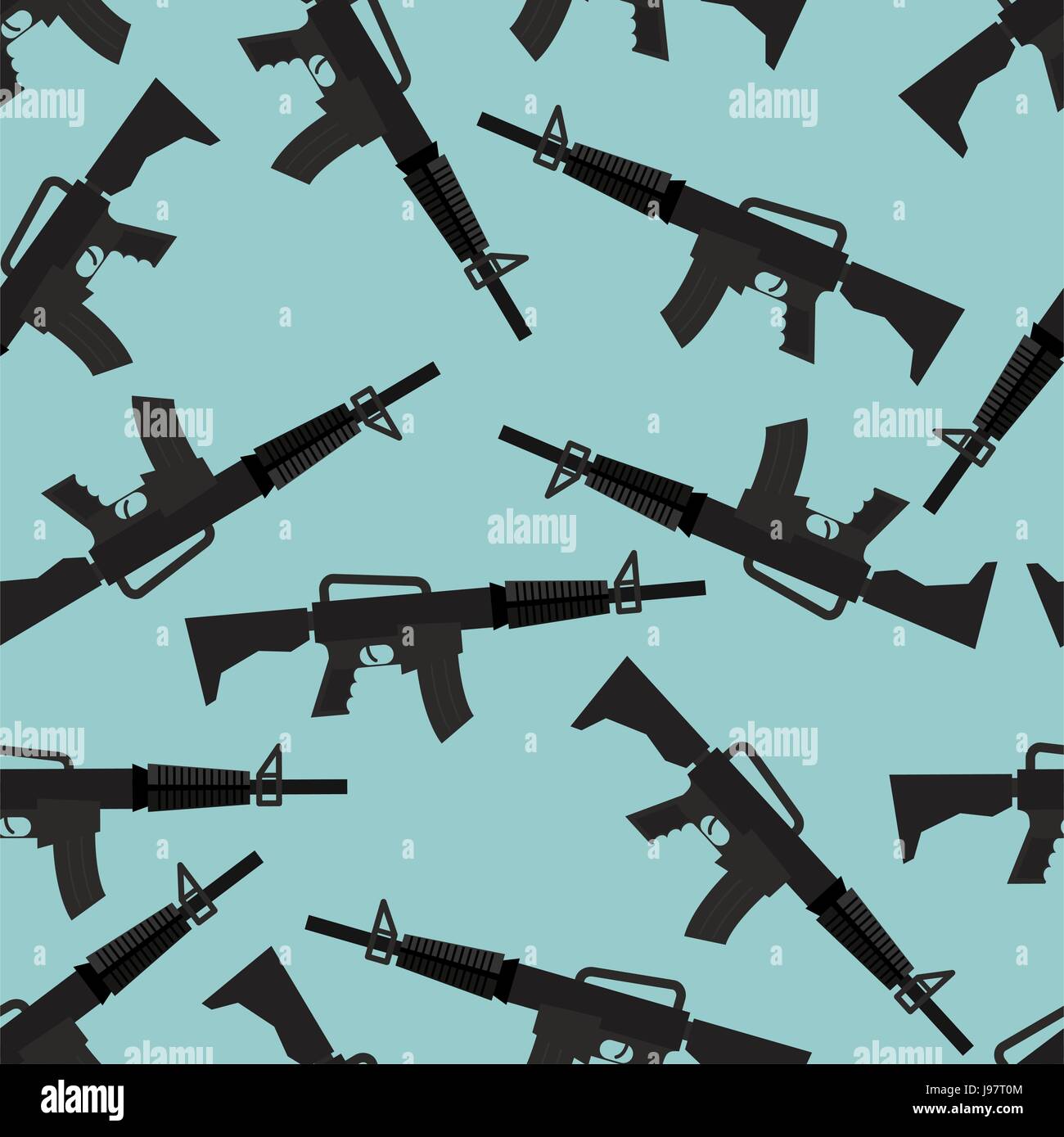 Automatic rifle M16 seamless pattern. Arms on blue background. Military  ornament gun Stock Vector Image \u0026 Art - Alamy, image size:1300x1389