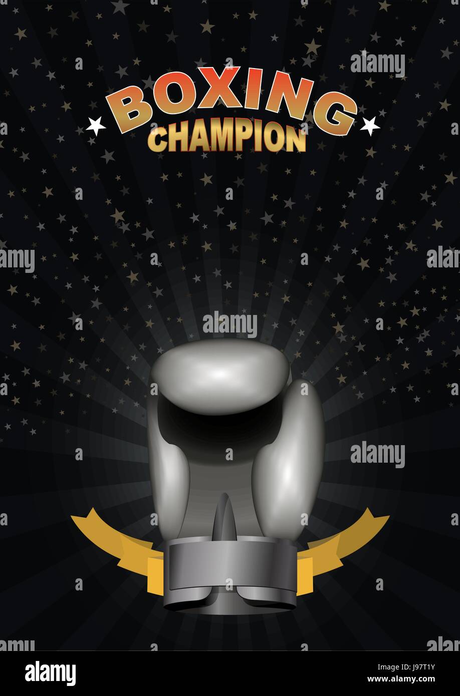 boxing gloves. Template for Championship Awards. boxing Silver cup