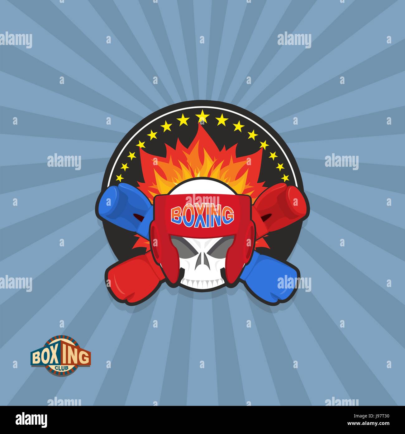 Sports shield emblem. Boxing logo skull. Logotype boxing Club. Skull in ...