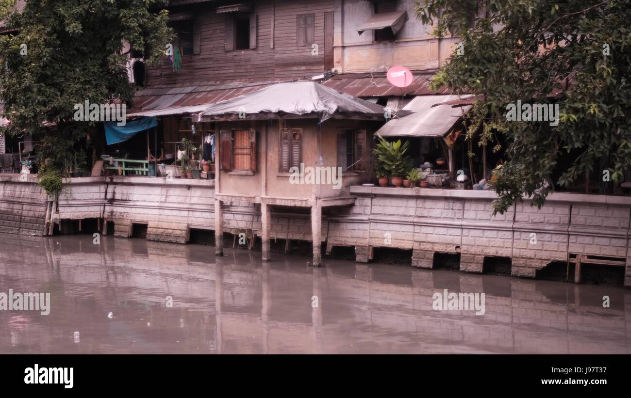 Old Style House Khwaeng Khlong Maha Nak Bobae Market Bangkok Thailand Stock Photo