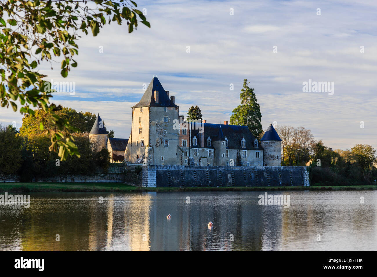 France, Berry, Cher, la Chapelle-d'Angillon, la Chapelle-d'Angillon castle Stock Photo