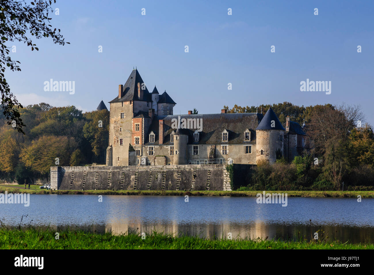 France, Berry, Cher, la Chapelle-d'Angillon, la Chapelle-d'Angillon castle Stock Photo