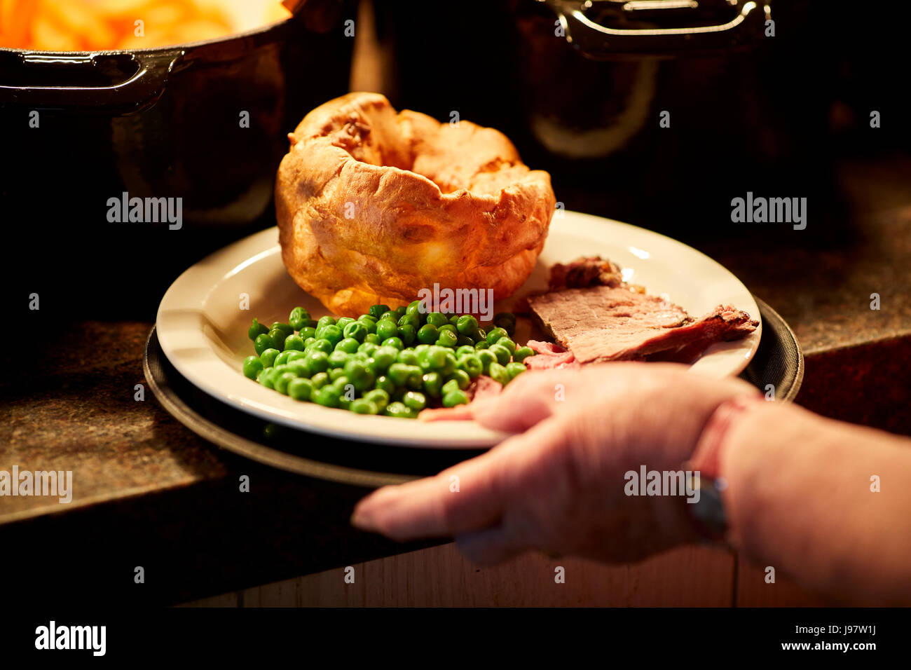 Carvery pub, traditional sunday luck on a plate Stock Photo