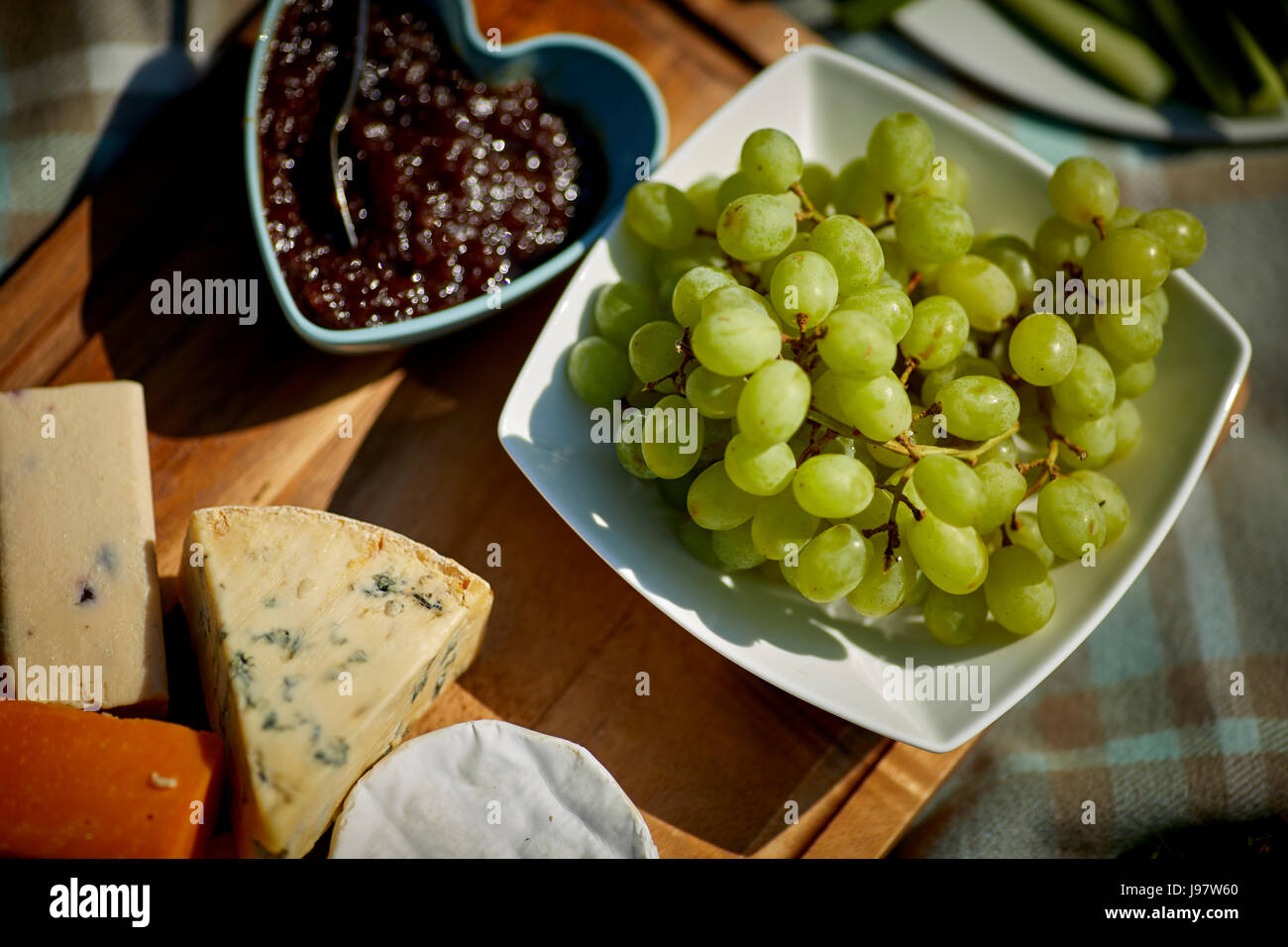 Traditional picnic food, with healthy options Stock Photo Alamy