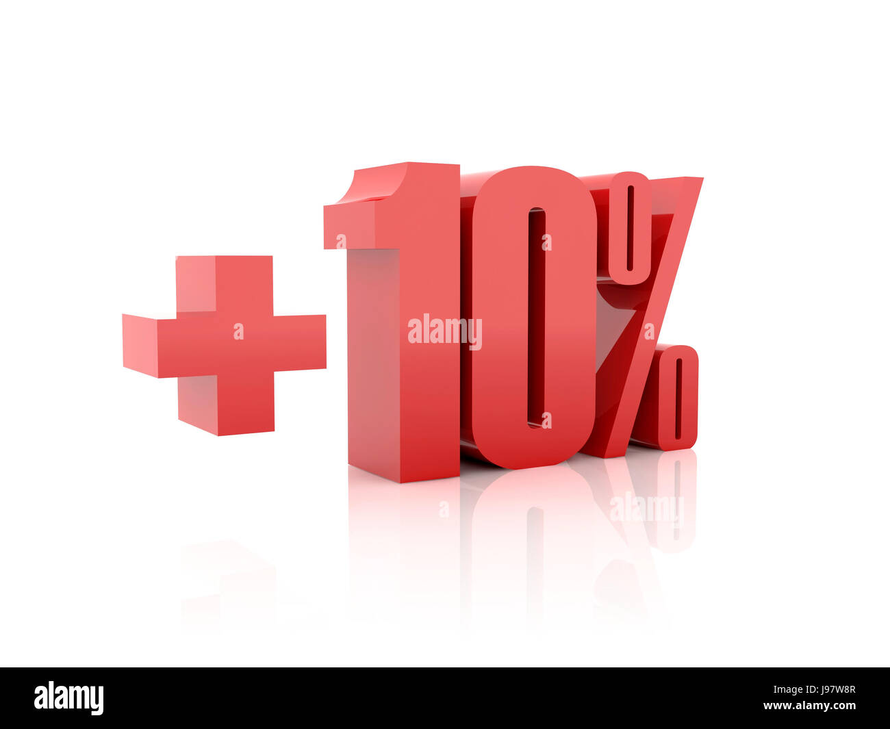 Plus 10 percent. Concept 3D illustration Stock Photo Alamy