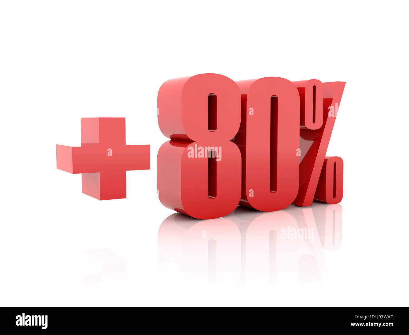 plus-80-percent-concept-3d-illustration-stock-photo-alamy