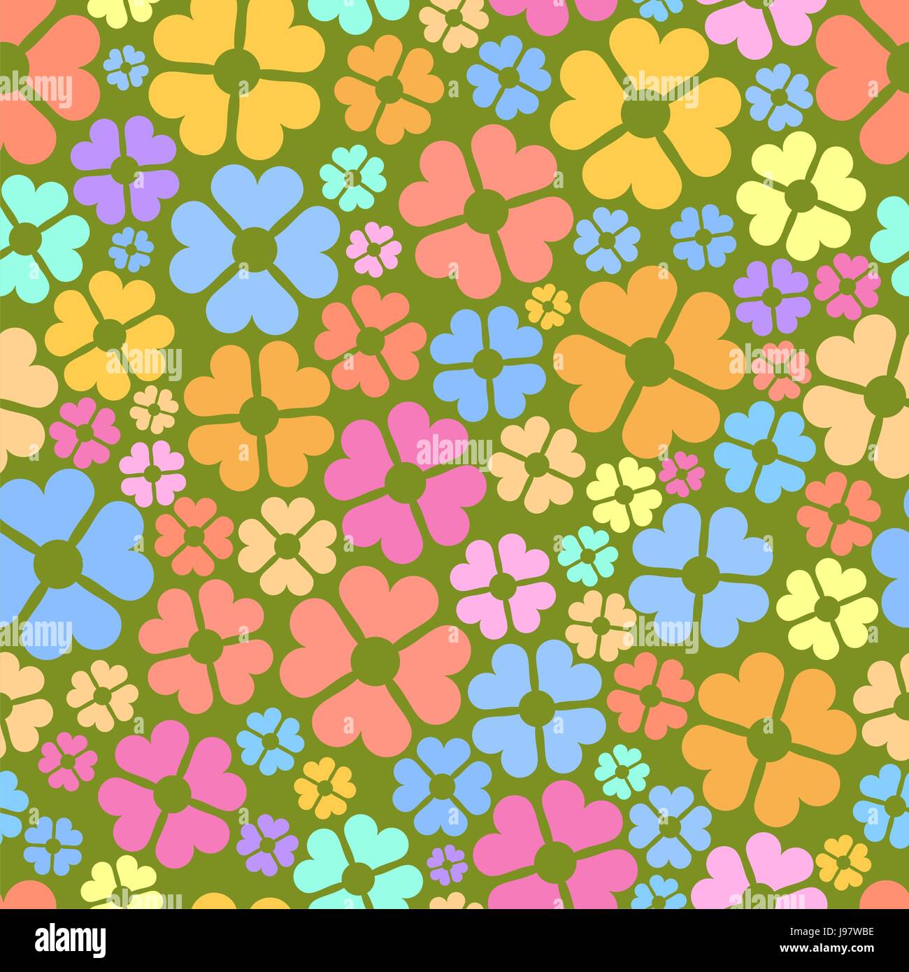 Seamless floral pattern. Flowers vector background Stock Vector Image ...