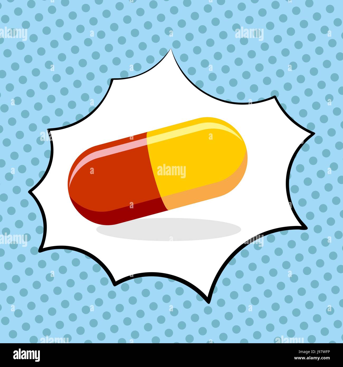 Medicine pill pop art. Medicinal drugs. Vector illustration Stock Vector  Image & Art - Alamy