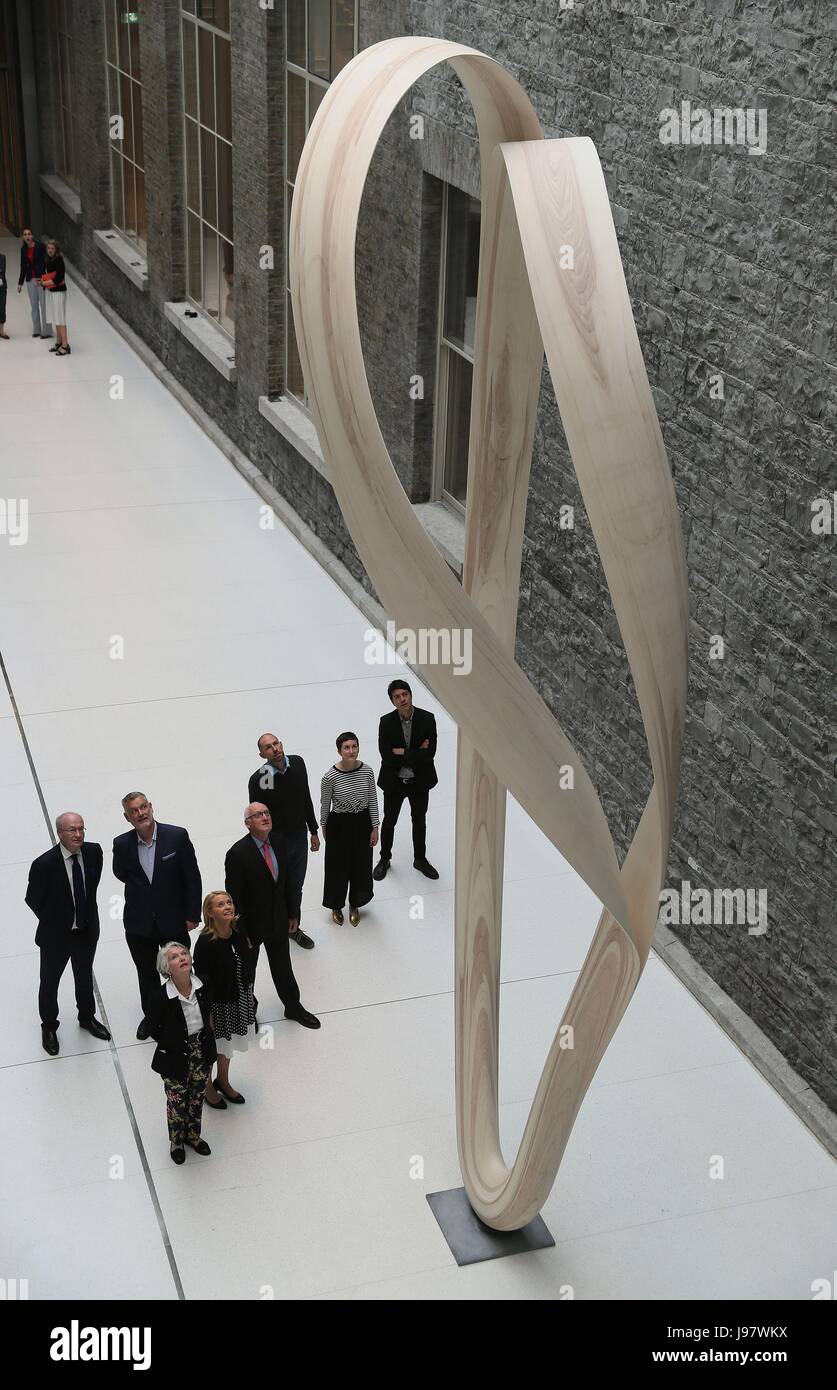 People view the sculptural design, Magnus Modus by Joseph Walsh, during ...