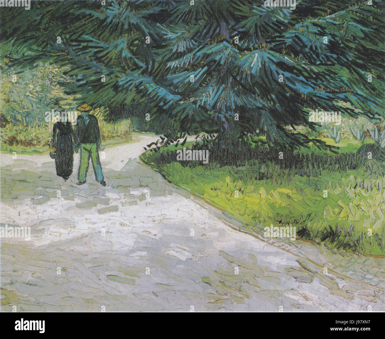 Van Gogh Paar im Park von Arles Der Garten des Dichters III Stock Photo