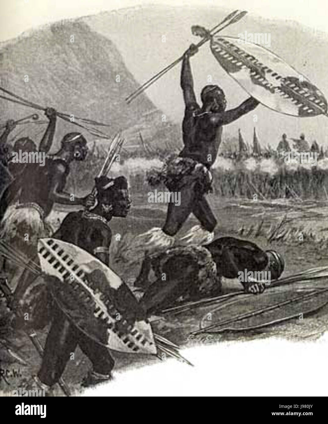 Zulus Attack The battle of isandlwana hi-res stock photography and images - Alamy