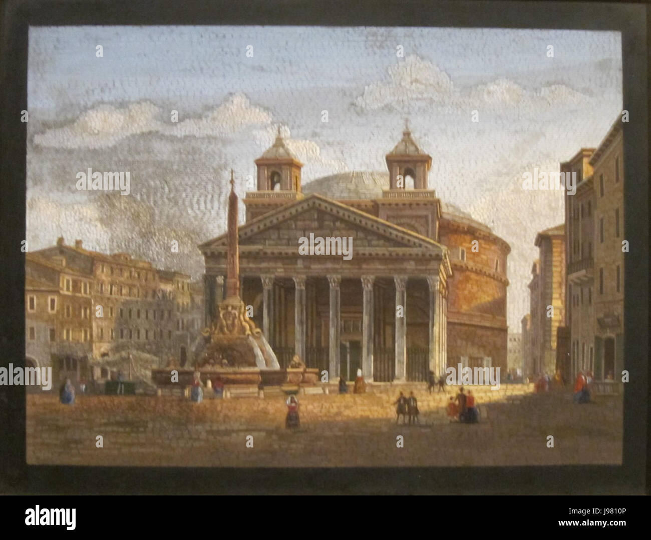 'The Pantheon, Rome, and Piazza delle Rotunda with Fountain', mosaic ...