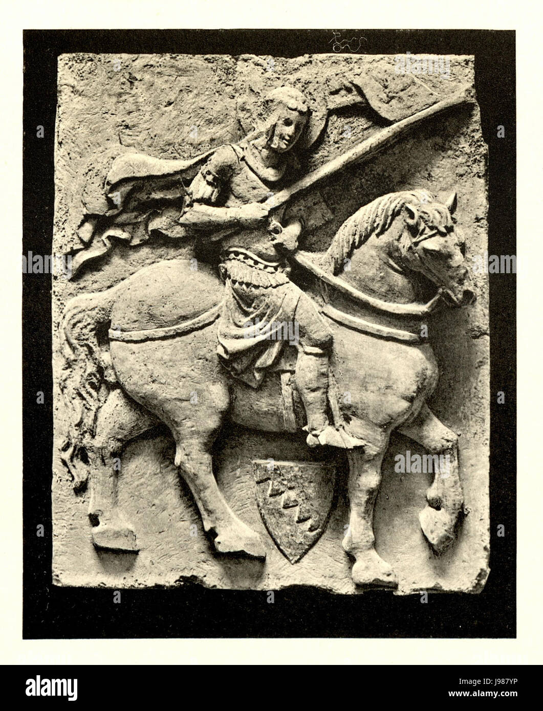 Tafel 085b Zara Museo San Donato, Relief, San Grisogono darstellend  Heliografie Kowalczyk 1909 Stock Photo - Alamy