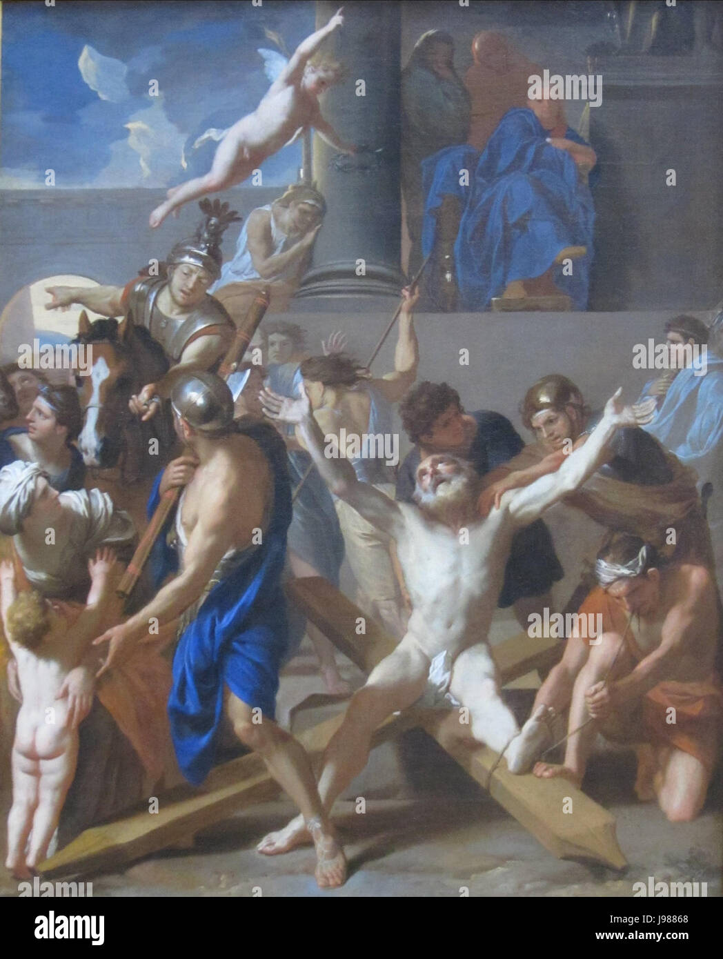 The Martyrdom of Saint Andrew by Charles Le Brun, Getty Center Stock Photo