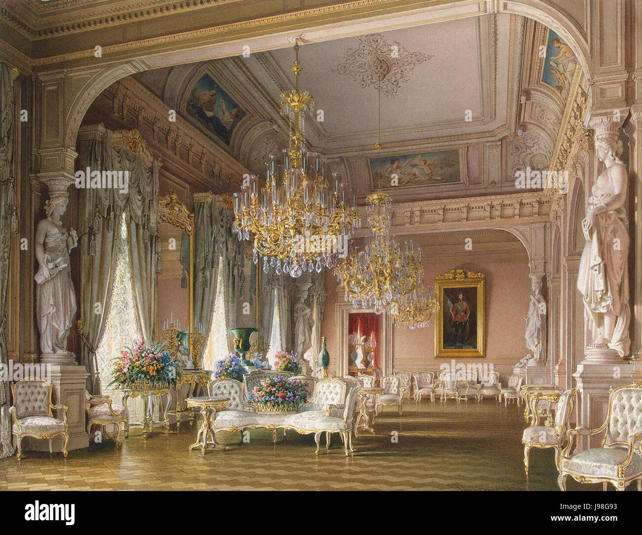 Premazzi Mansion Of Baron Stieglitz White Drawing Room