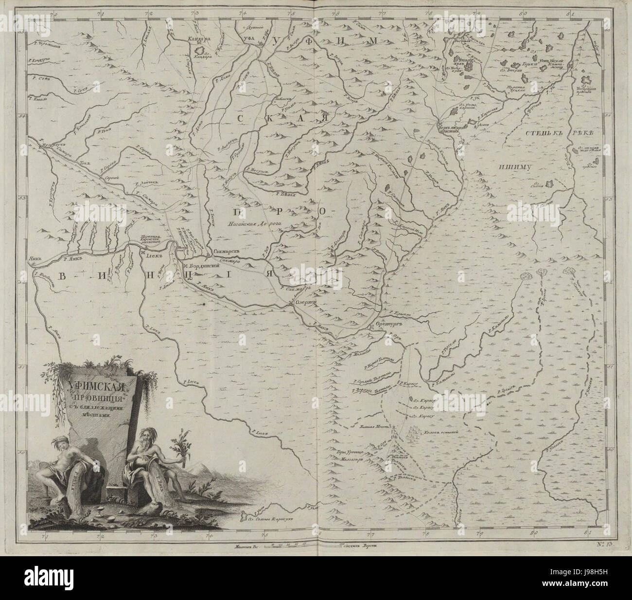 Russian Empire 1745 (Map XIII Stock Photo - Alamy