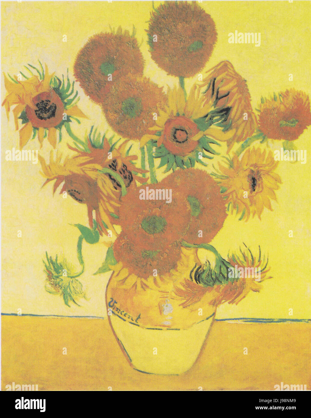 Van Gogh Vierzehn Sonnenblumen in einer Vase Stock Photo - Alamy