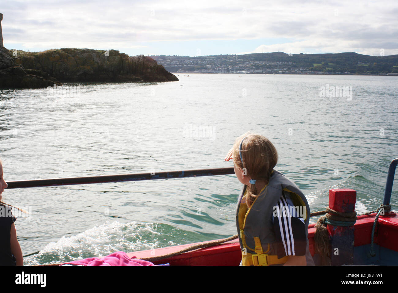 Little girl enjoying a boating trip from Howth Harbour to Ireland's Eye