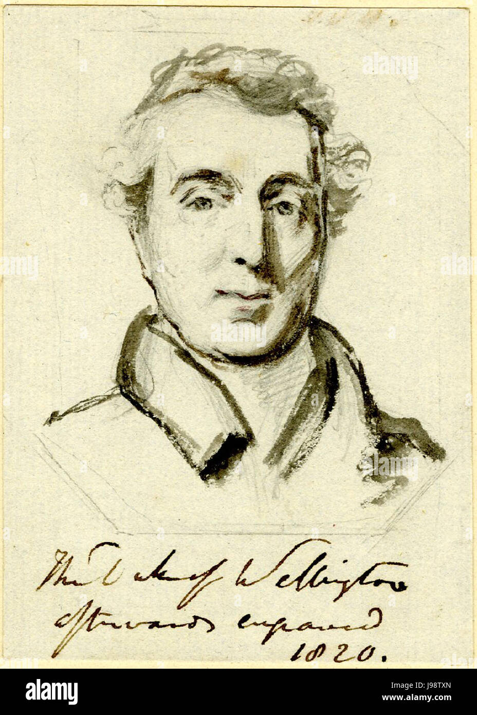 Portrait of the Duke of Wellington by Hayter 1820 Stock Photo