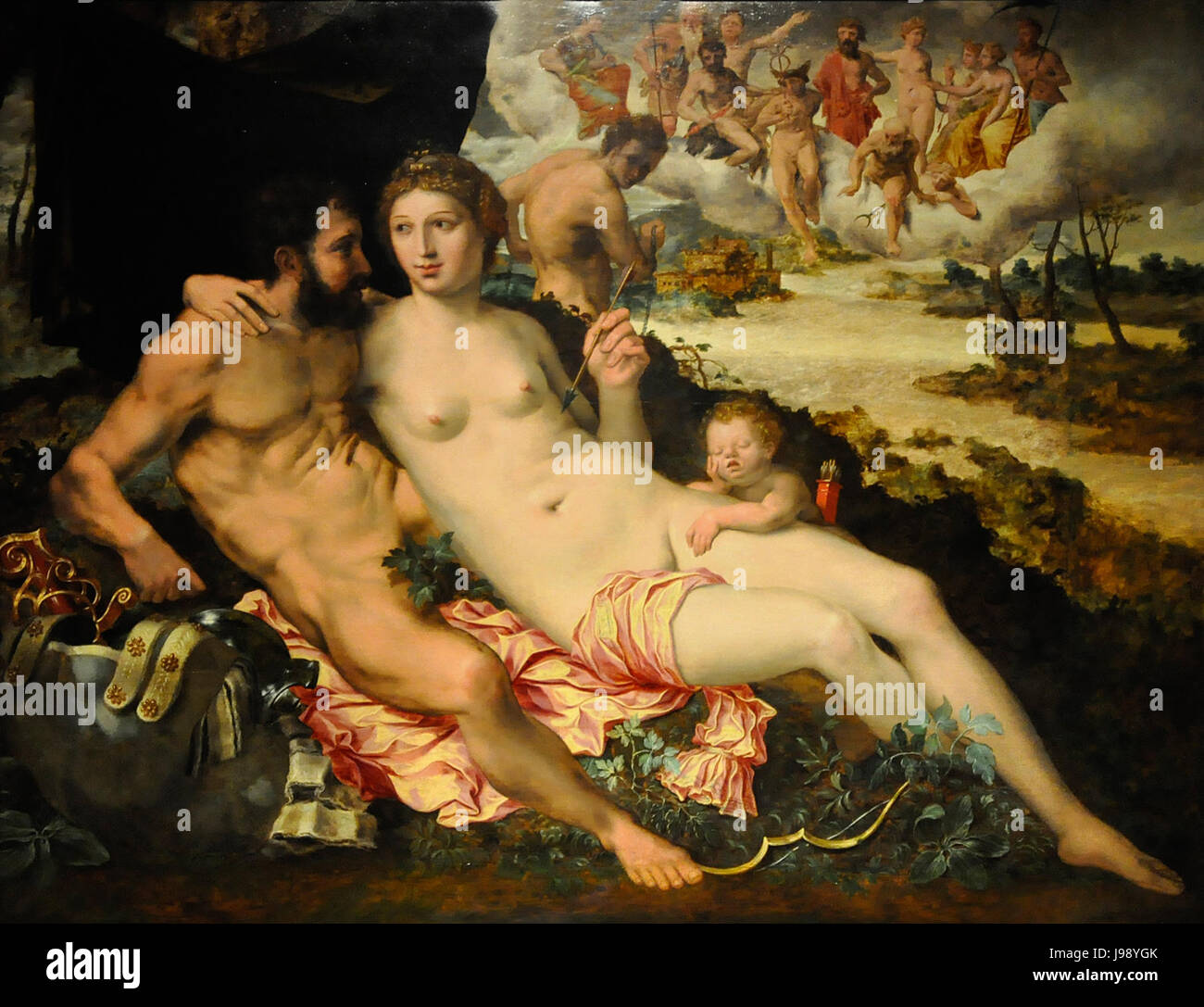 Vincent Sellaer   Mars en Venus verrast door Vulcanus   M   Museum Leuven 23 11 2013 16 01 40 Stock Photo