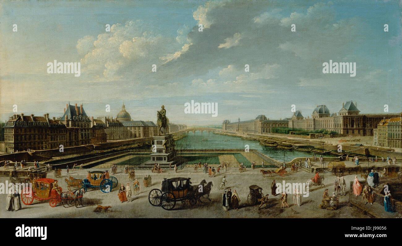 Nicolas Jean Baptiste Raguenet, A View of Paris from the Pont Neuf Getty  Museum Stock Photo - Alamy