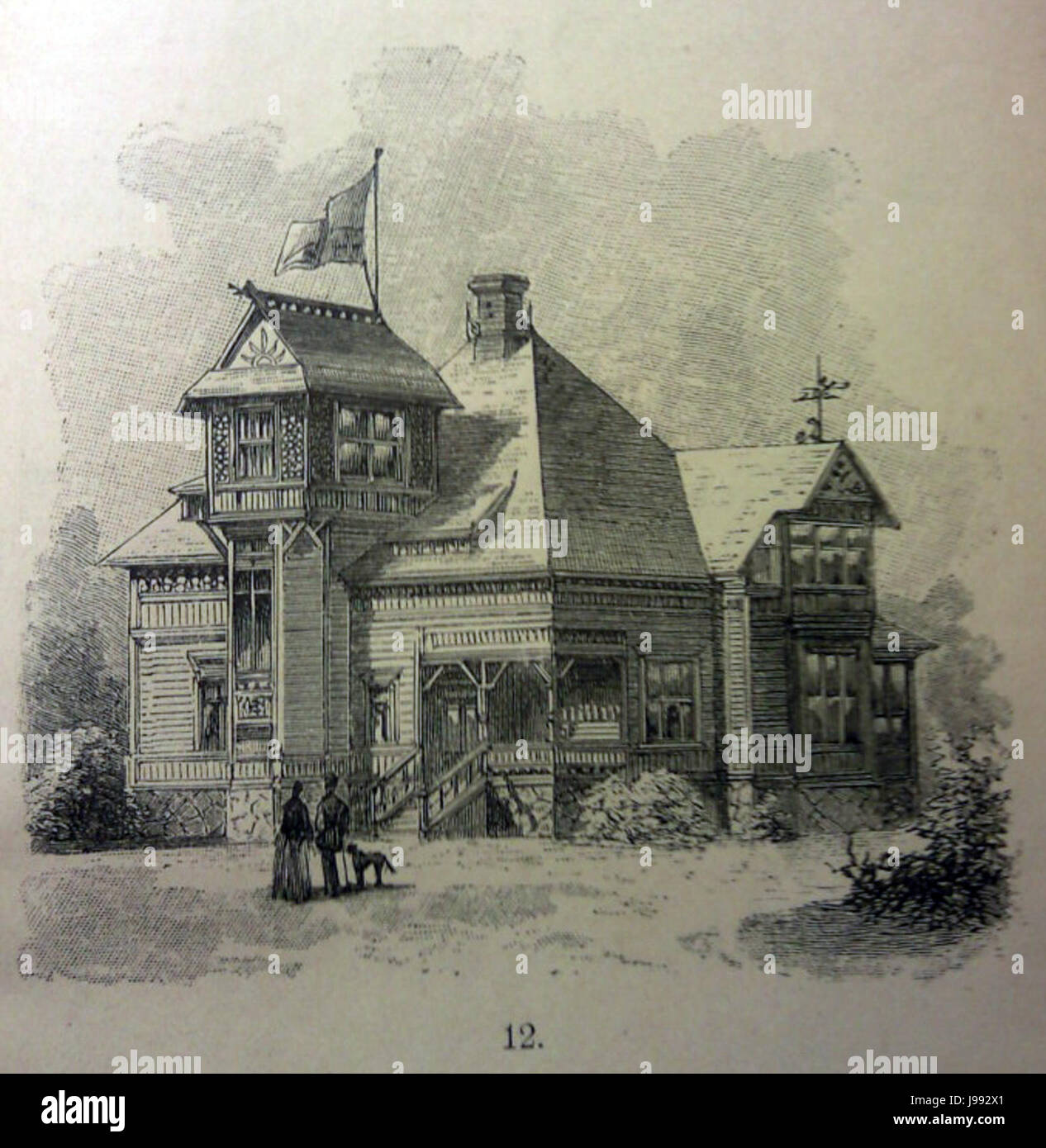 Schwedisches Holzhaus 1896 6 Stock Photo