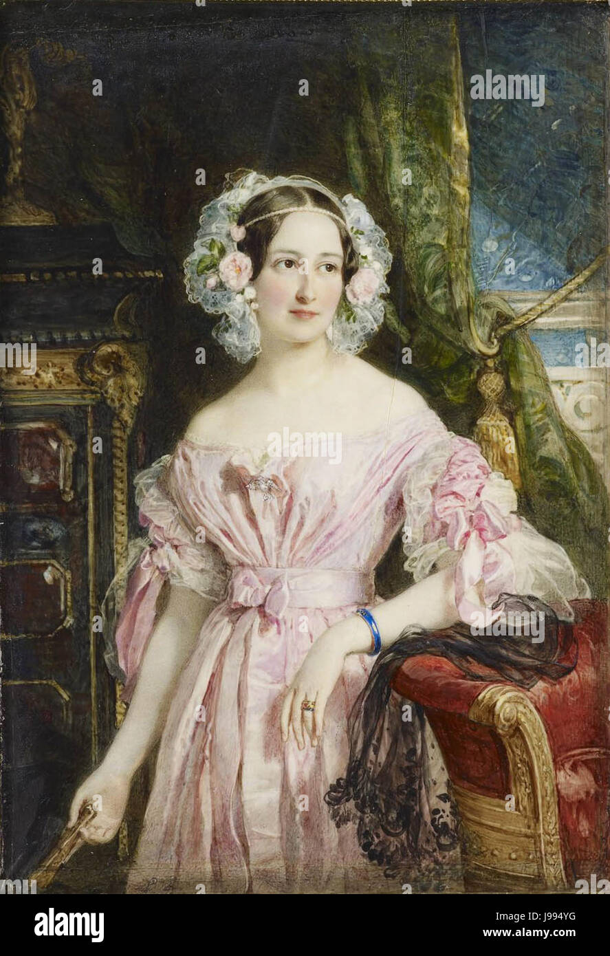 Princess Feodora of Hohenlohe Langenburg by Sir William Ross Stock Photo