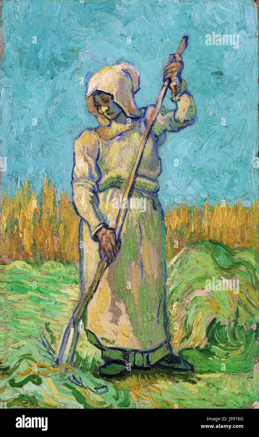 Woman With A Rake Woman with a rake (Van Gogh, after Millet Stock Photo - Alamy