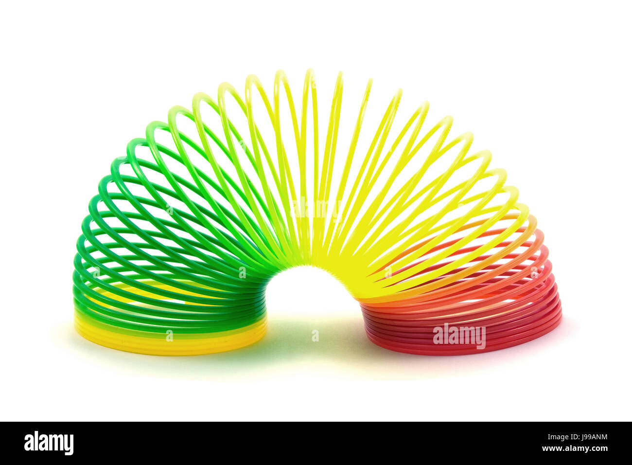 toy, rainbow, spiral, flexibility, spectrum, helix, ring, object, single, spare Stock Photo