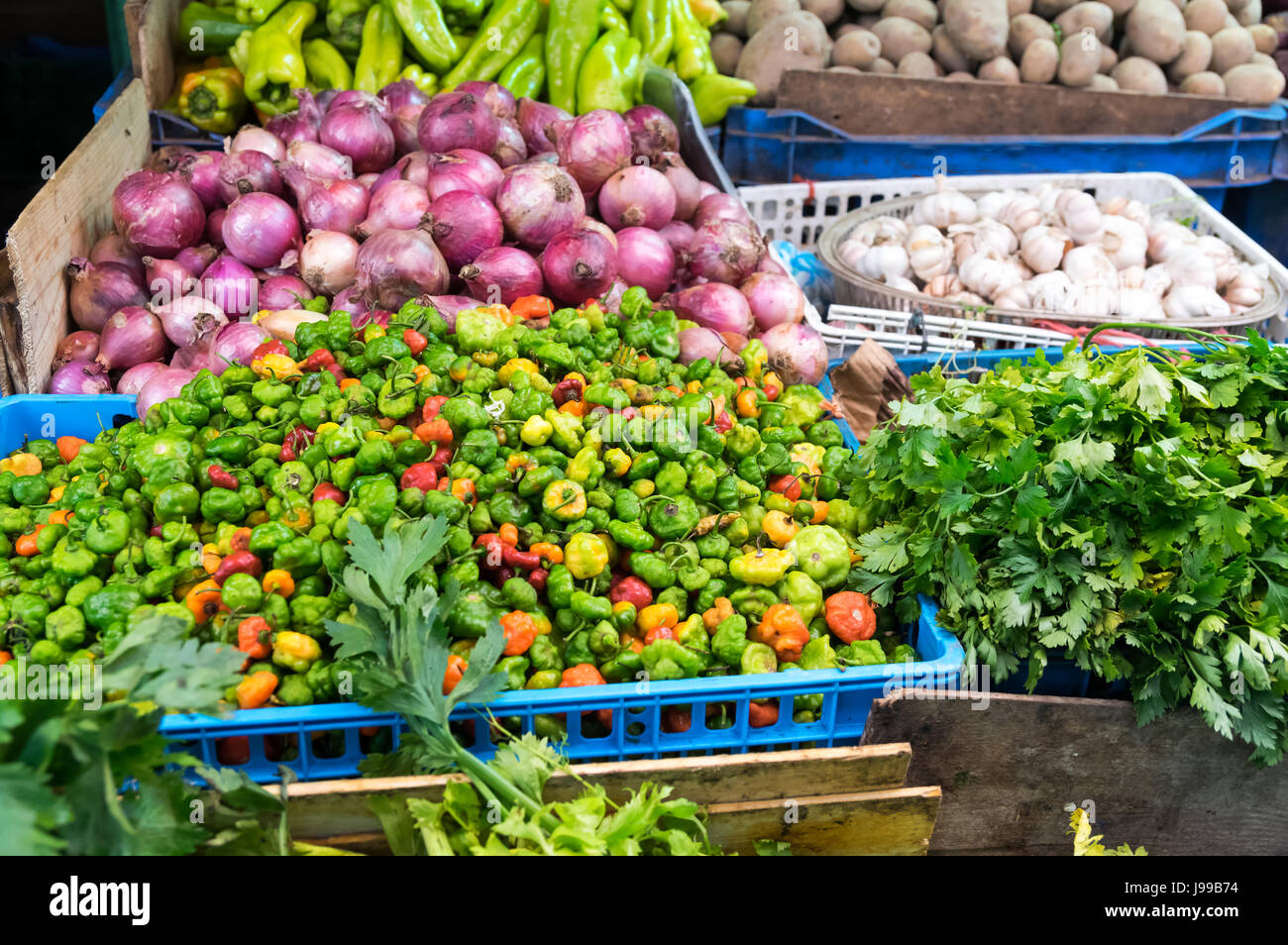 Vegetable stand somewhere in the Dominican Republic Stock Photo Alamy