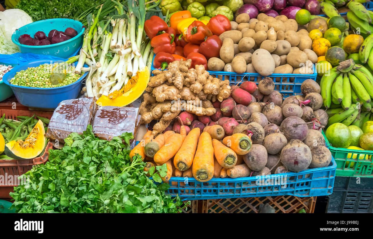 Vegetable stand somewhere in the Dominican Republic Stock Photo Alamy