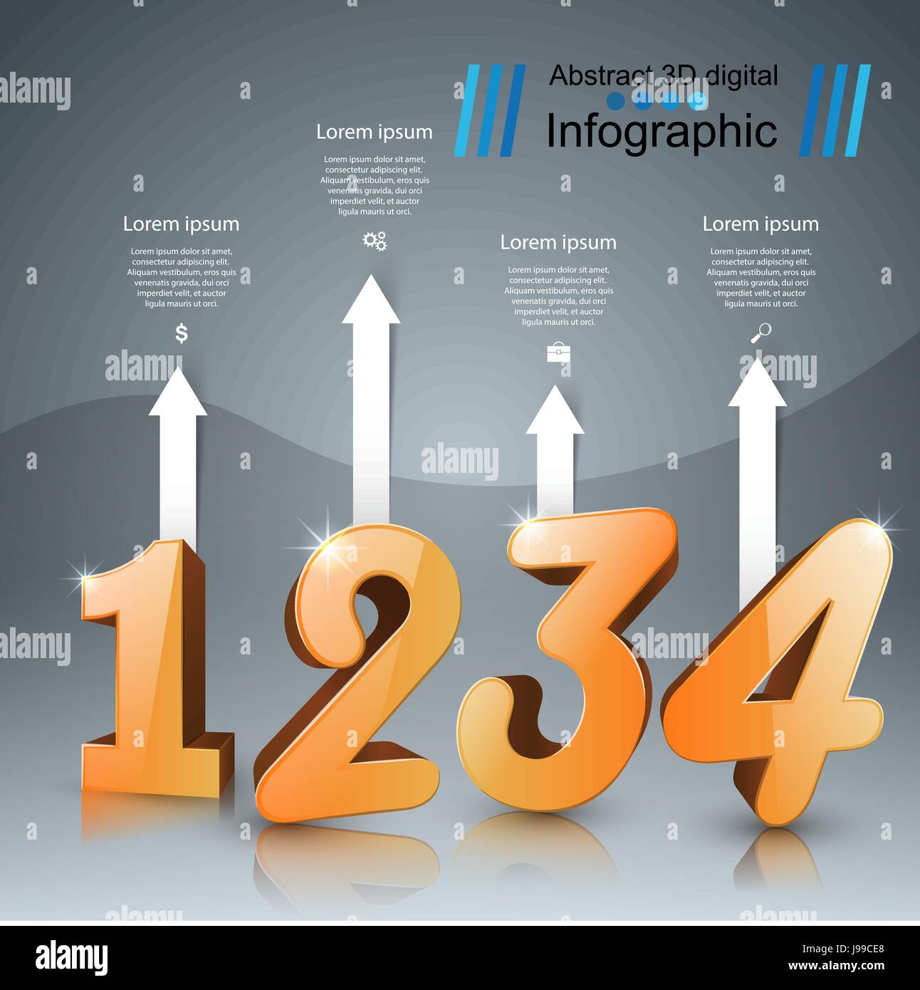 Business infographic. Number icon Stock Vector Image & Art - Alamy