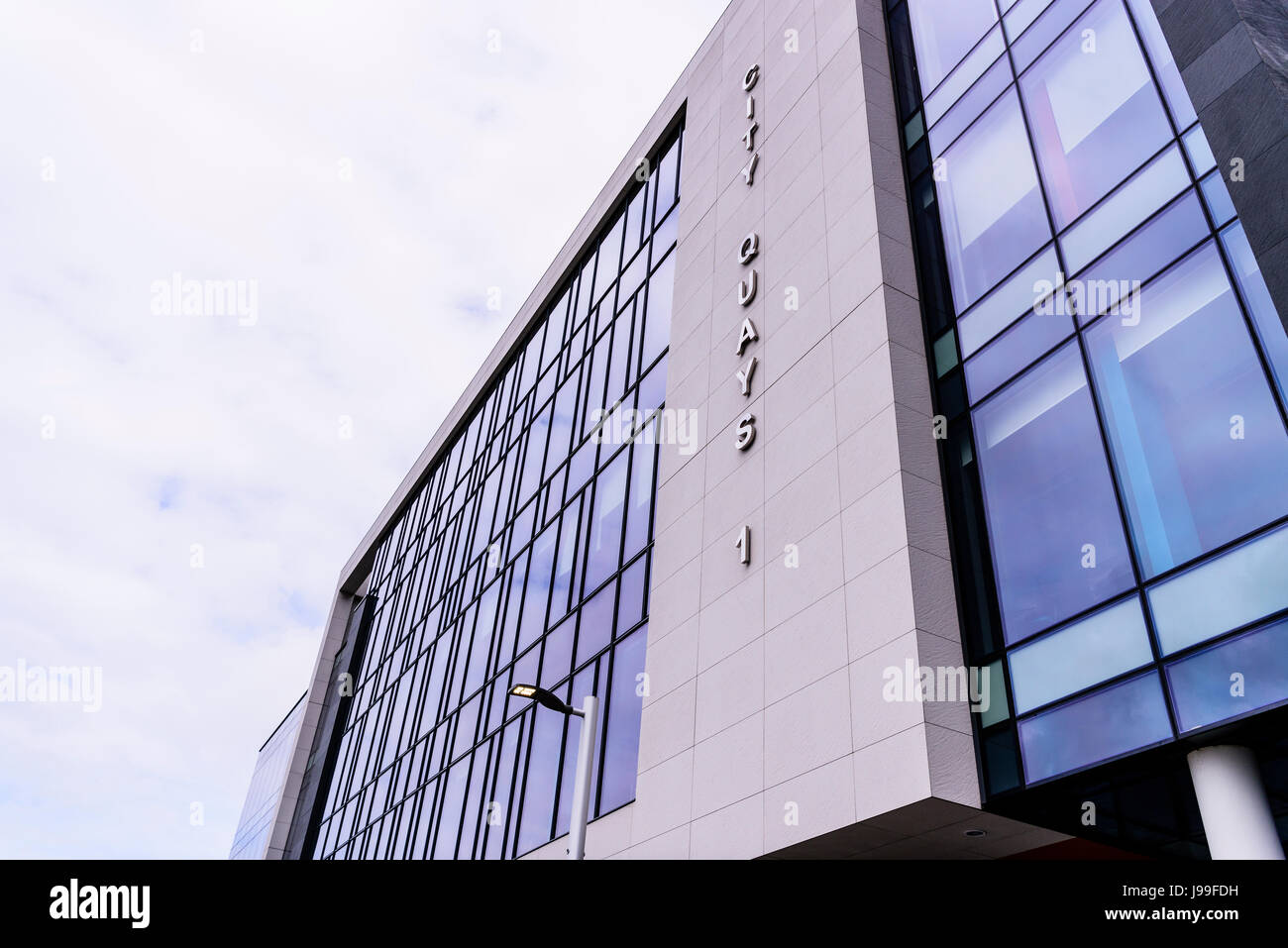 City Quays 1 office building, Belfast, Northern Ireland Stock Photo