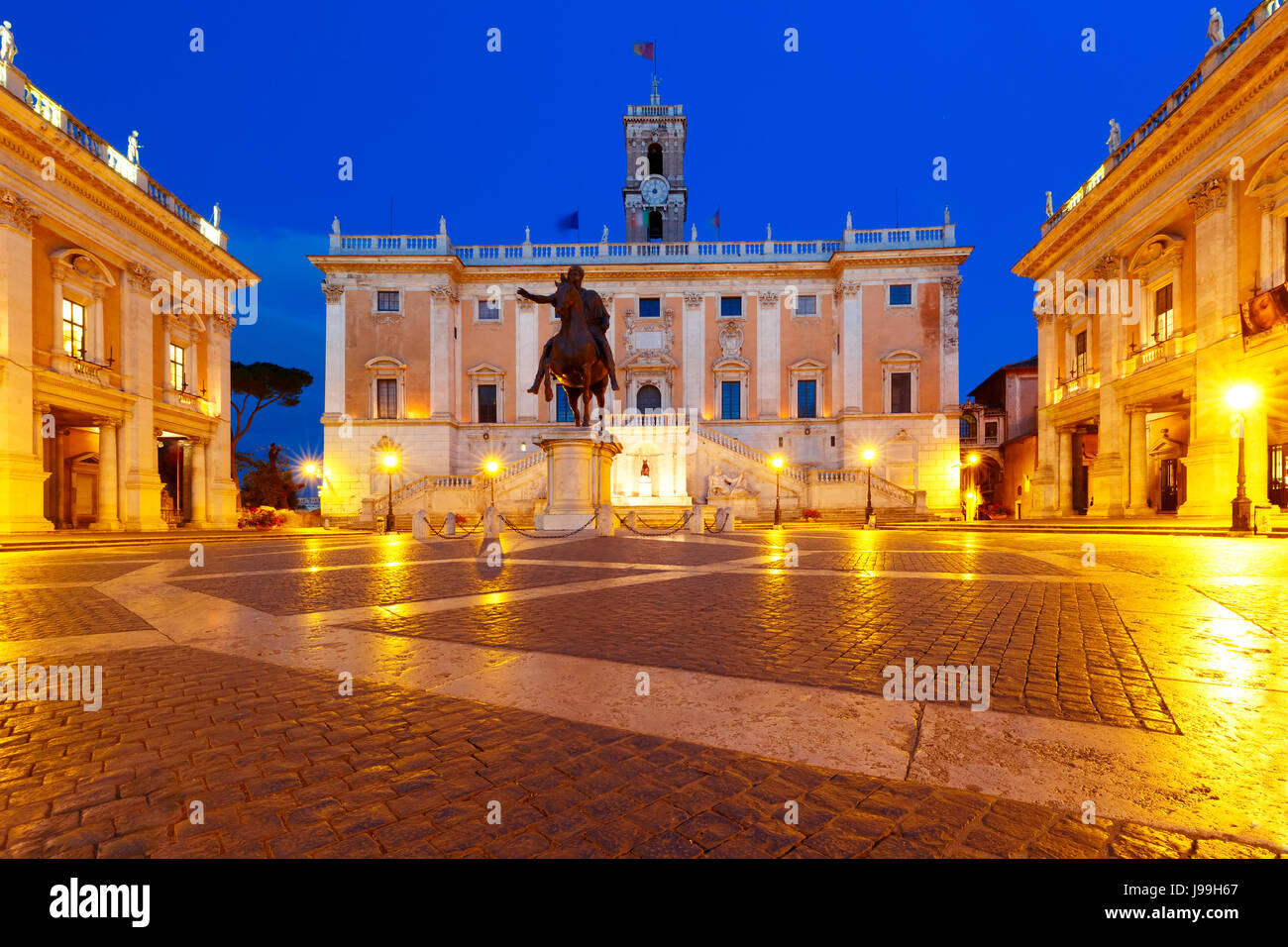 Campidoglio square on Capitoline Hill, Rome, Italy Stock Photo