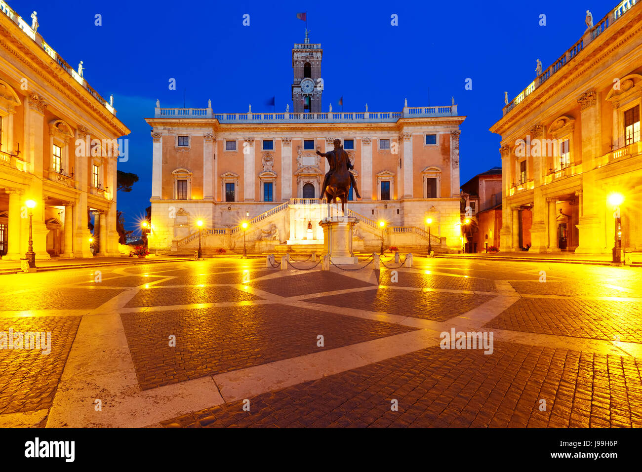 Campidoglio square on Capitoline Hill, Rome, Italy Stock Photo