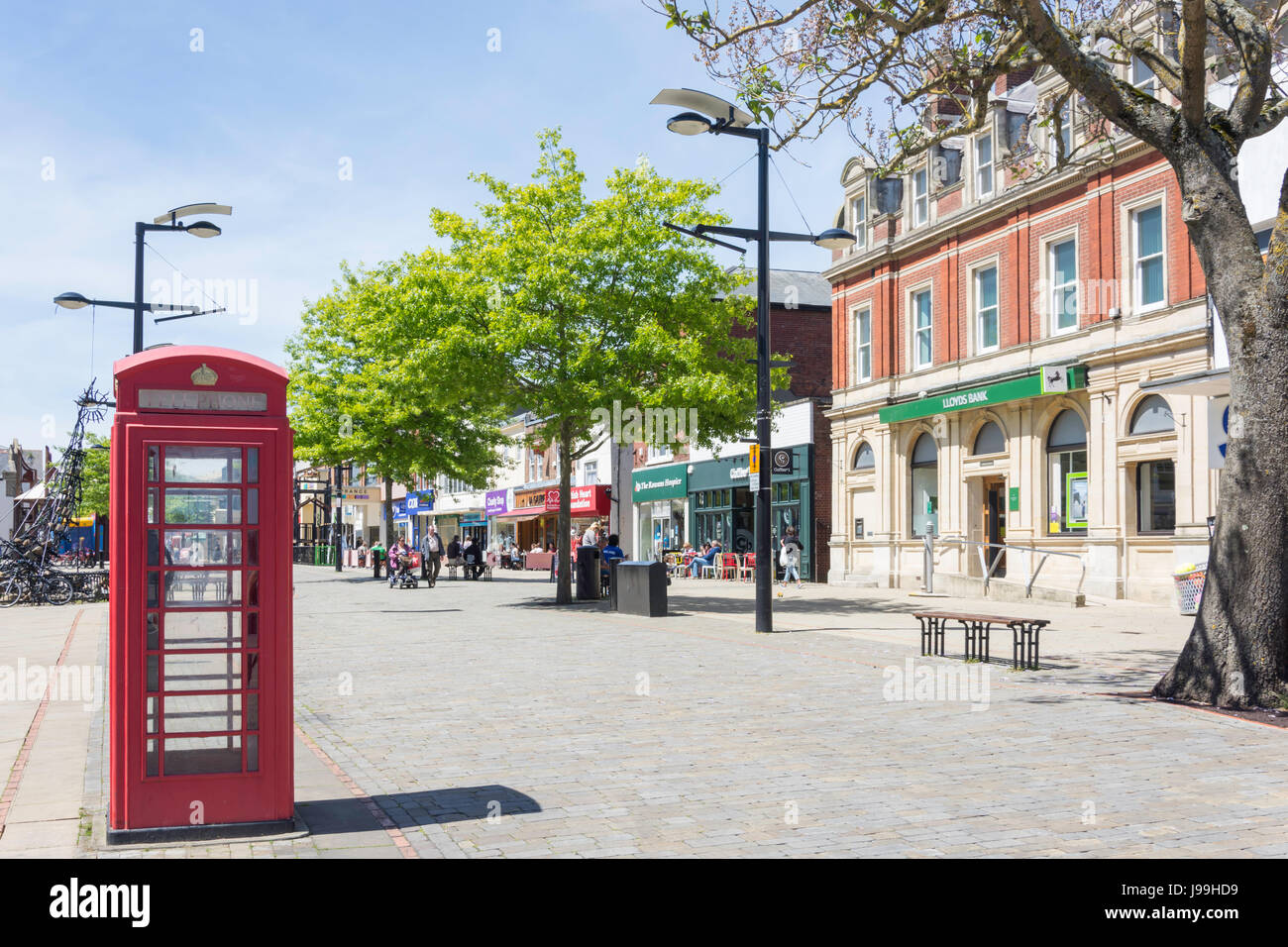 Pedestrianised West Street, Fareham, Hampshire, England, United Kingdom