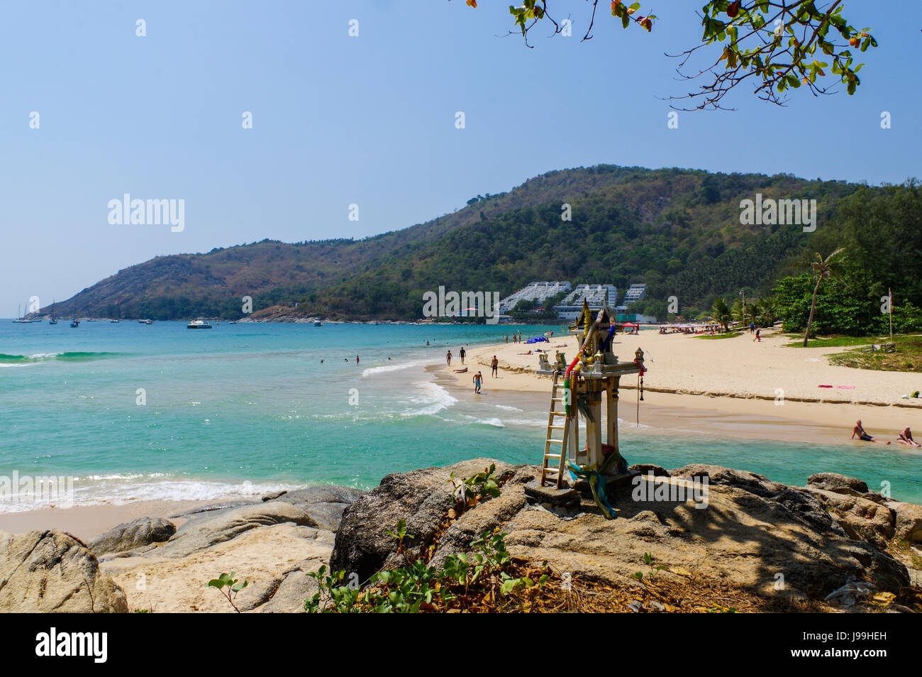 a landscape from Phuket View Point at Nai Harn Beach Located in Phuket Province, Thailand. Stock Photo