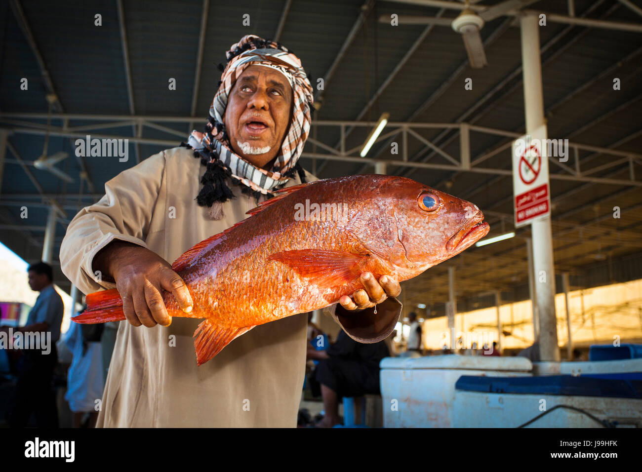 Fisherman, Muttrah, Muscat, Oman, Arabian peninsula, by Monika Hrdinova/Dembinsky Photo Assoc Stock Photo